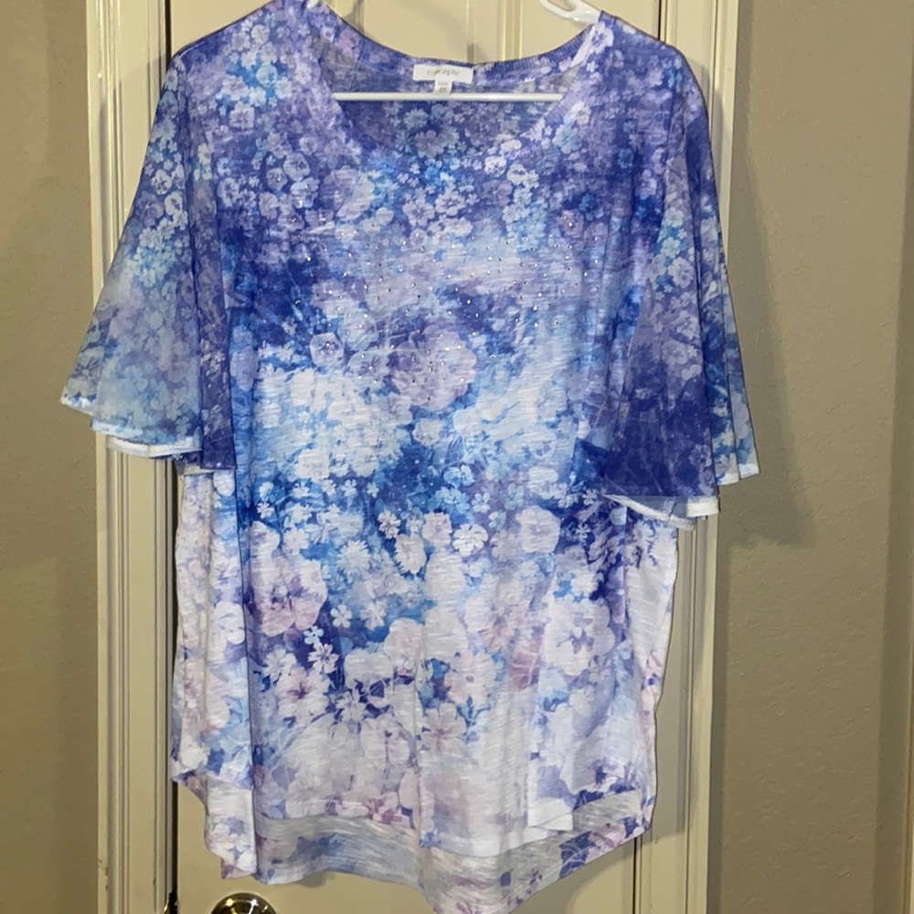 Purple bedazzled t shirt